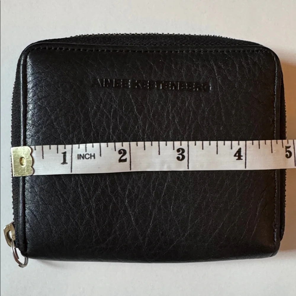 Aimee Kesterberg zip-around leather wallet, 4 x 4.5